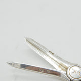 Victorian Sterling Silver Stag Crest Grape Scissors Antique 1886 London