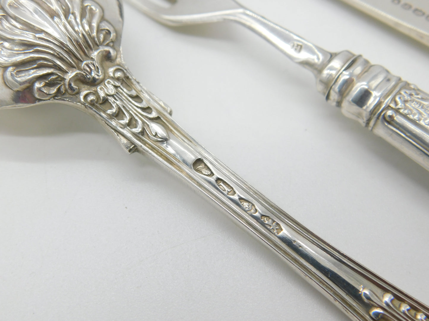 Georgian Sterling Silver Boxed Christening Cutlery Set Antique 1832 London