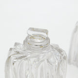 Victorian Pair of Sterling Silver Topped Swirling Glass Scent Bottles c1850