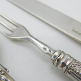 Georgian Sterling Silver Boxed Christening Cutlery Set Antique 1832 London