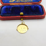 9ct Yellow Gold 'I Love You' Spinner Charm Pendant 1961 Chester Vintage