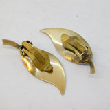 David Andersen Sterling Silver Blue Enamel Feather Earrings Antique Norway