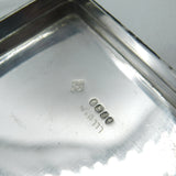 Pair of Victorian Sterling SIlver & Cut Glass Trinket Boxes 1875 London Antique
