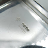 Pair of Victorian Sterling SIlver & Cut Glass Trinket Boxes 1875 London Antique