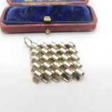 Finnish Sterling Silver Kupittaan Kulta Honeycomb Pendant Mid-Century c1950