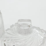 Pair of Victorian Sterling Silver Topped Swirling Glass Perfume Bottles c1850