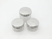 Georgian Set of 3 Sterling Silver Vanity Jars Antique 1836 London F. Douglas