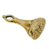 George III Sterling Silver Gilt Monogram Fob Seal Antique 1808 Sheffield T. Law