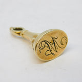 George III Sterling Silver Gilt Monogram Fob Seal Antique 1808 Sheffield T. Law