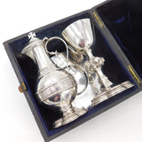 Boxed Victorian Sterling Silver Travelling Communion Set Antique 1877 London