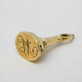 George III Sterling Silver Gilt Monogram Fob Seal Antique 1808 Sheffield T. Law