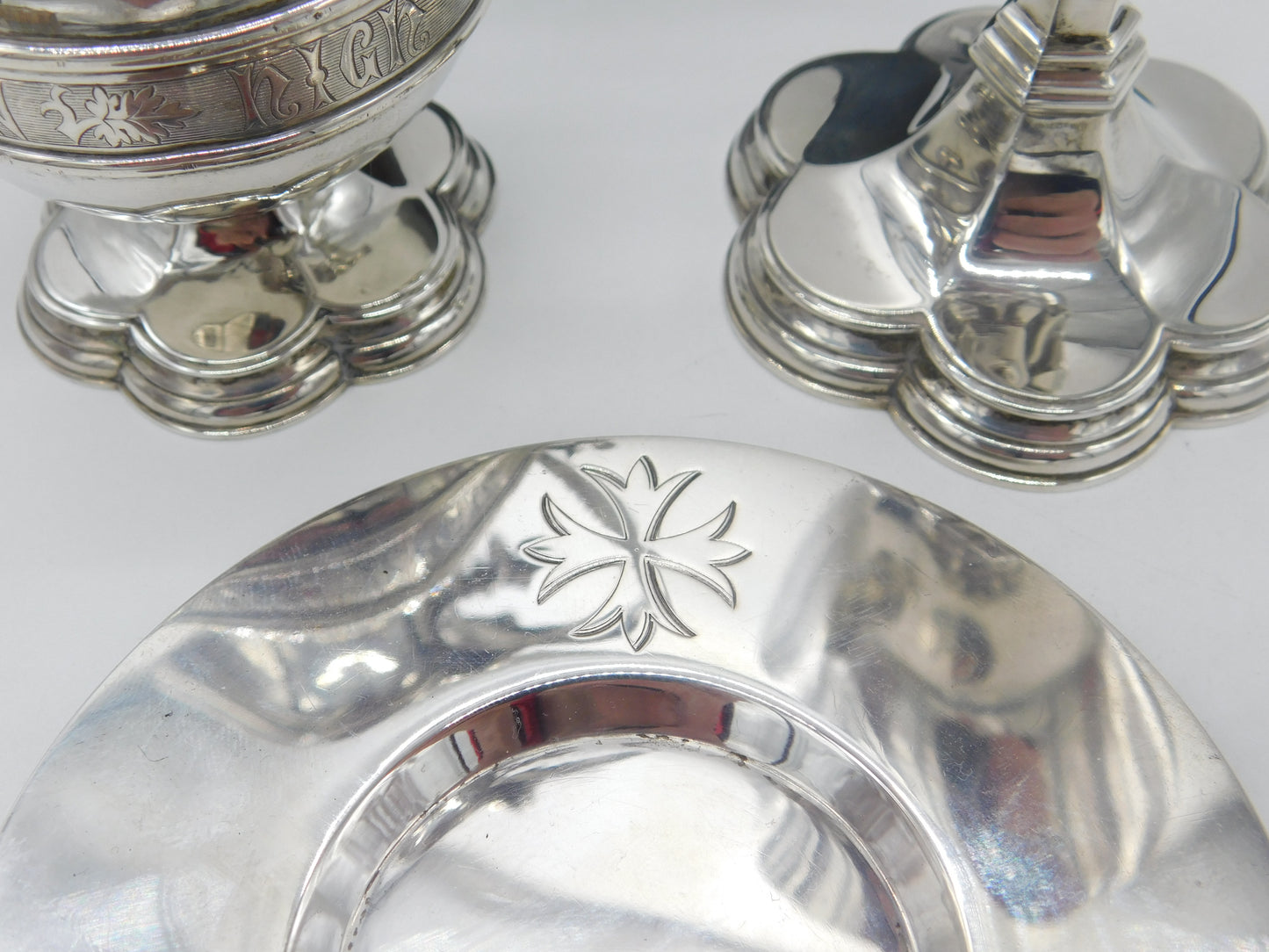 Boxed Victorian Sterling Silver Travelling Communion Set Antique 1877 London