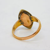 Victorian 18ct Yellow Gold, Turquoise, Seed Pearl Dress Ring Antique c1840