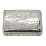George III Sterling Silver Midlands Industry Interest Snuff Box Antique 1794 Birmingham