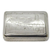 George III Sterling Silver Midlands Industry Interest Snuff Box Antique 1794 Birmingham