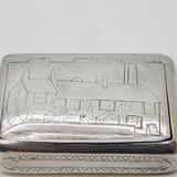 George III Sterling Silver Midlands Industry Interest Snuff Box Antique 1794 Birmingham