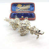 Victorian Sterling Silver Baby Whistle Teether George Unite c1850 Antique