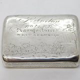 George III Sterling Silver Midlands Industry Interest Snuff Box Antique 1794 Birmingham