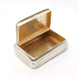 George III Sterling Silver Midlands Industry Interest Snuff Box Antique 1794 Birmingham