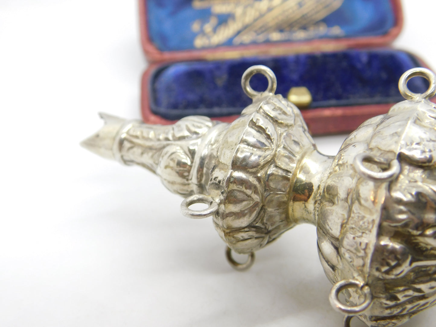 Victorian Sterling Silver Baby Whistle Teether George Unite c1850 Antique