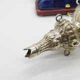 Victorian Sterling Silver Baby Whistle Teether George Unite c1850 Antique