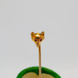 Victorian 15ct Gold Ruby Eye Set Fox Mask Hunting Interest Stick Pin Antique c1890