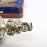 Victorian Sterling Silver Baby Whistle Teether George Unite c1850 Antique