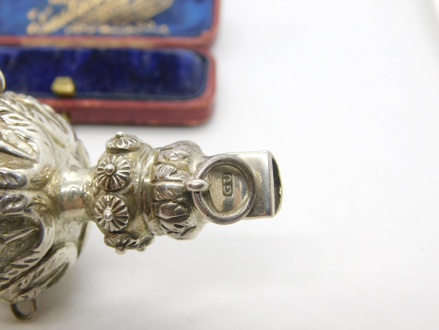 Victorian Sterling Silver Baby Whistle Teether George Unite c1850 Antique