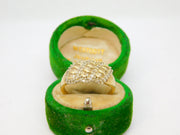 9ct Yellow Gold & Diamond Set Cluster Dress Ring Vintage c1970 Birmingham