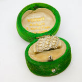 9ct Yellow Gold & Diamond Set Cluster Dress Ring Vintage c1970 Birmingham