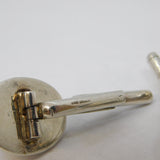 Scottish Sterling Silver Cabochon Labradorite Gents Cufflinks Vintage 2000 Edinburgh