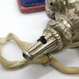 Victorian Sterling Silver Baby Rattle, Whistle & Teether 1865 Birmingham Antique