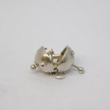 Sterling Silver Opening Dog Inside Sputnik Spacecraft Charm Vintage c1970