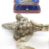 Victorian Sterling Silver Baby Rattle, Whistle & Teether 1865 Birmingham Antique