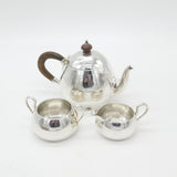 Victorian Sterling Silver Bachelors Three Piece Tea Set Antique 1872 London