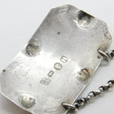 York Assay Victorian Sterling Silver Blank Decanter Label Shell Pattern 1843