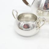 Victorian Sterling Silver Bachelors Three Piece Tea Set Antique 1872 London