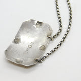 York Assay Victorian Sterling Silver Blank Decanter Label Shell Pattern 1843