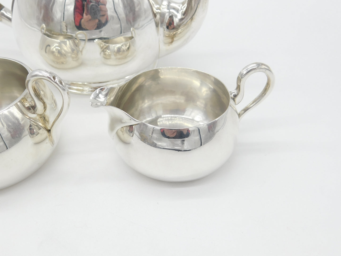 Victorian Sterling Silver Bachelors Three Piece Tea Set Antique 1872 London