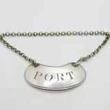 Georgian Sterling Silver Bright Cut Port Decanter Label 1806 London Antique