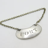 Georgian Sterling Silver Bright Cut Port Decanter Label 1806 London Antique