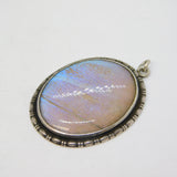 Sterling Silver Morpho Butterfly Wing Drop Pendant Antique 1921 Birmingham