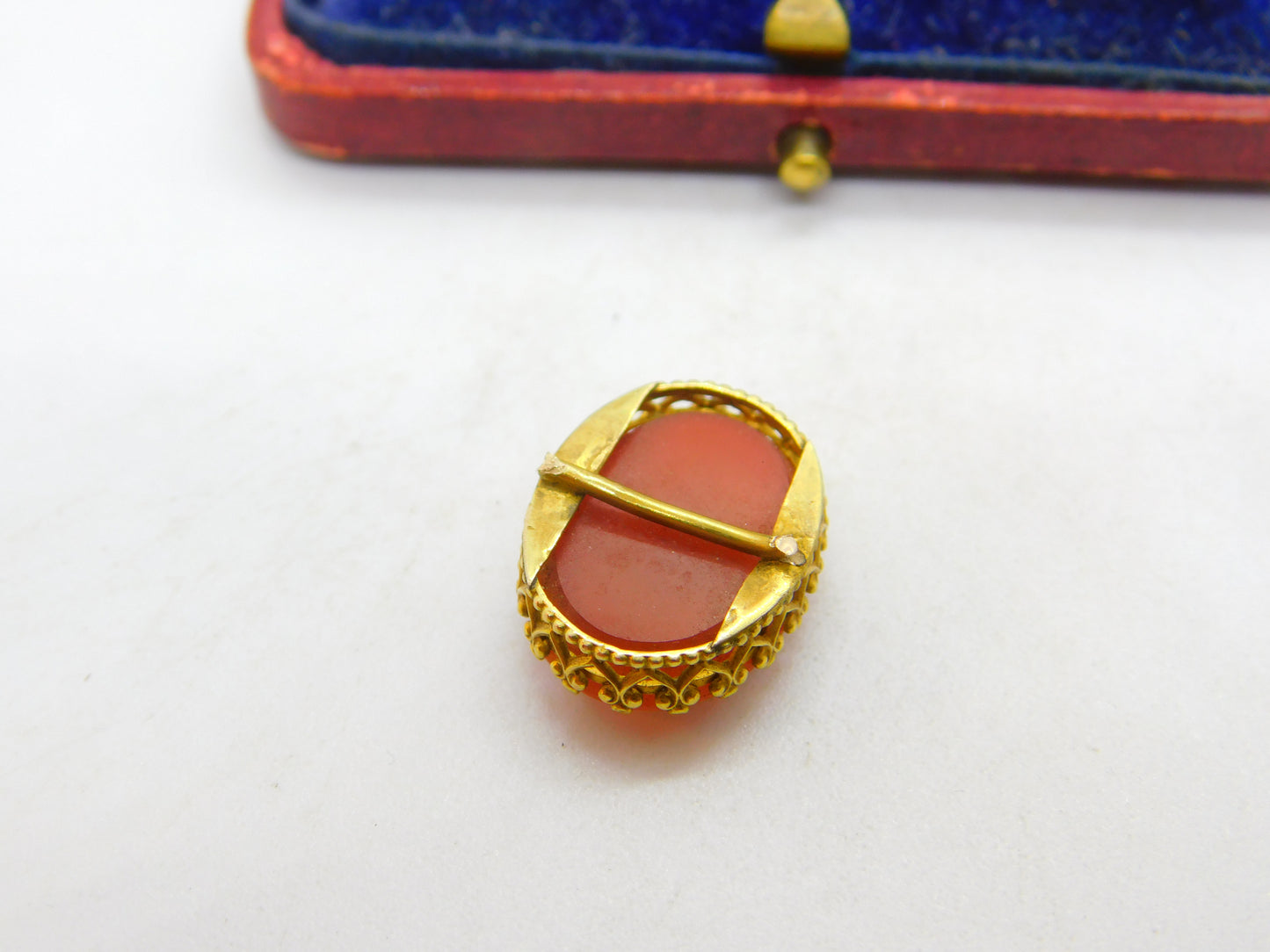 Victorian 15ct Yellow Gold Carved Sardonyx Cross Seal Intaglio c1850 Antique