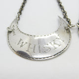 Pair of Georgian Sterling Silver Crescent Whisky & Brandy Decanter Labels 1798