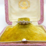 Victorian 18ct Yellow Gold 0.2ct Diamond Three-Stone Ring c1890 Antique