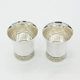 Pair of Sterling Silver Thistle Style Whisky Tot Cups 1973 Birmingham Vintage