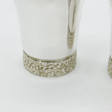 Pair of Sterling Silver Thistle Style Whisky Tot Cups 1973 Birmingham Vintage