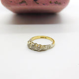 Victorian 18ct Yellow Gold 0.2ct Diamond Three-Stone Ring c1890 Antique