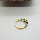 Victorian 18ct Yellow Gold 0.2ct Diamond Three-Stone Ring c1890 Antique