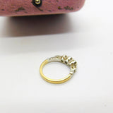 Victorian 18ct Yellow Gold 0.2ct Diamond Three-Stone Ring c1890 Antique